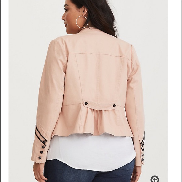 ❌SOLD❌ VINTAGE MAUVE TWILL MILITARY JACKET - Picture 2 of 7